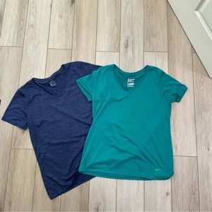 NIKE size XL dry fit vnecks lot of 2